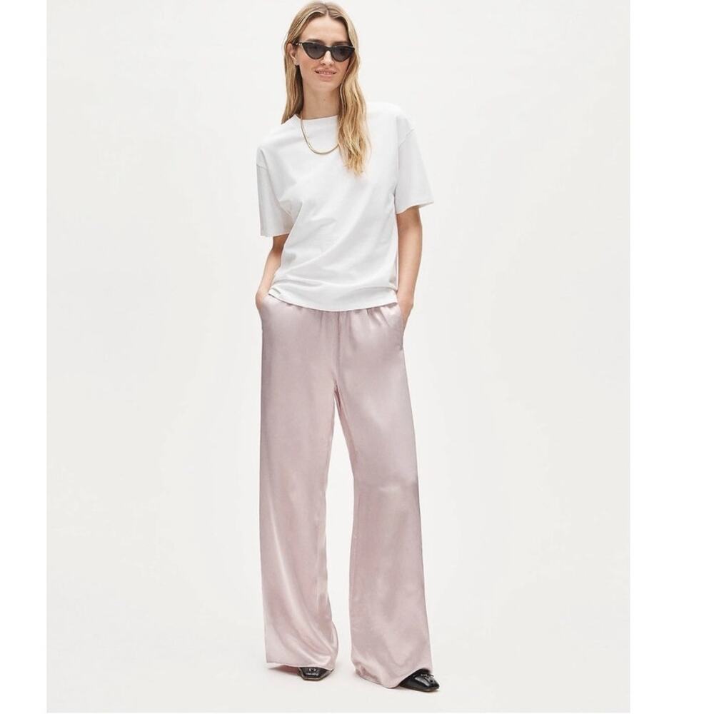 NWT J. Crew Petite Cosmo Pant In Luster Charmeuse Subtle Mauve PM